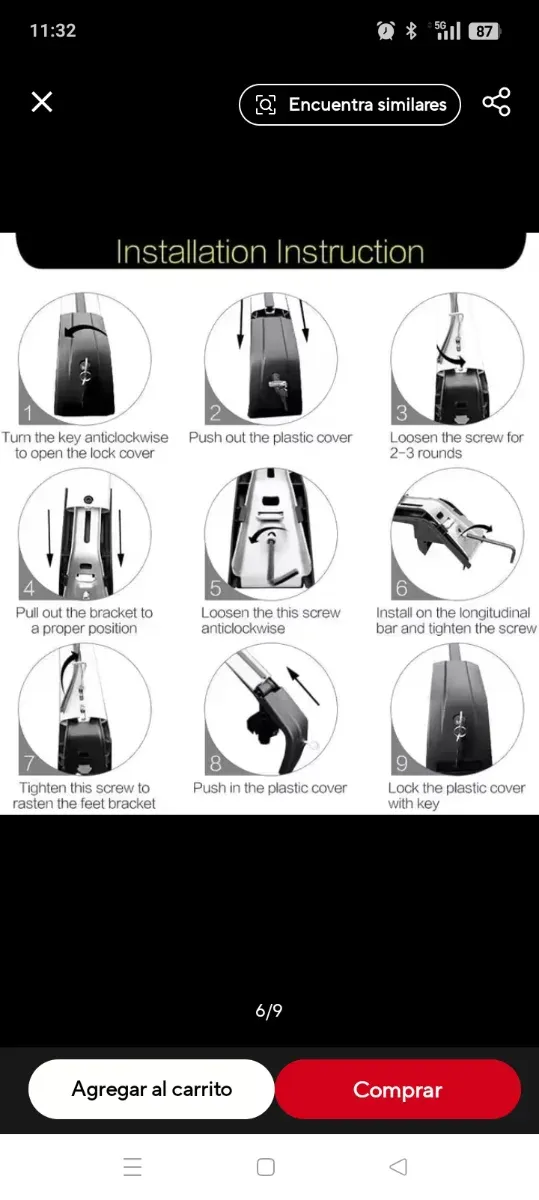 Baca coche. Barras portaequipaje techo coche.