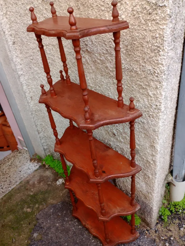 Estantería de madera de 4 baldas