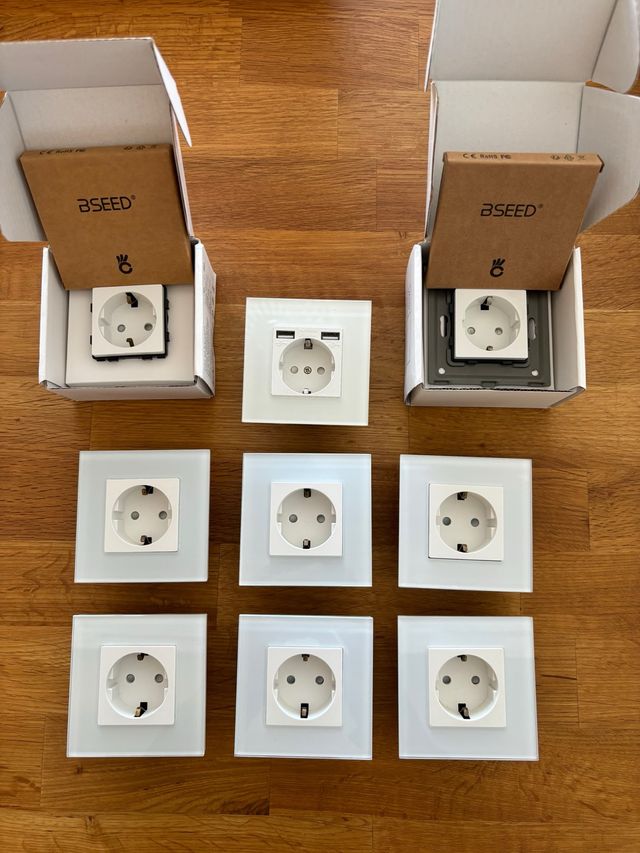 Enchufes Bseed cristal blanco (9 unidades)