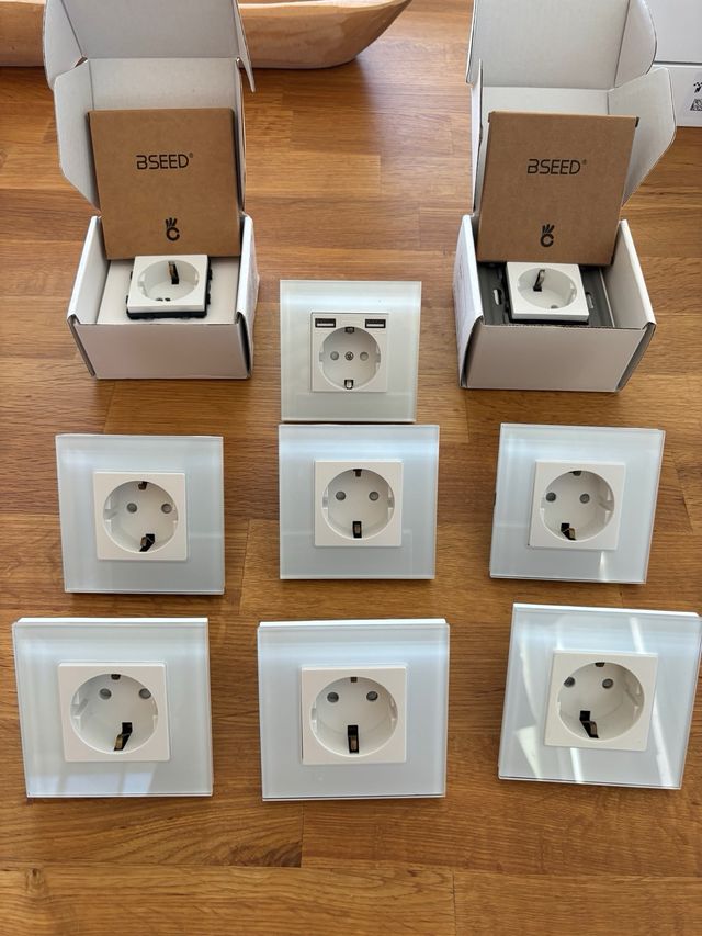 Enchufes Bseed cristal blanco (9 unidades)