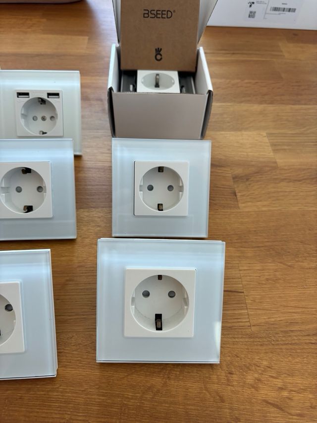 Enchufes Bseed cristal blanco (9 unidades)