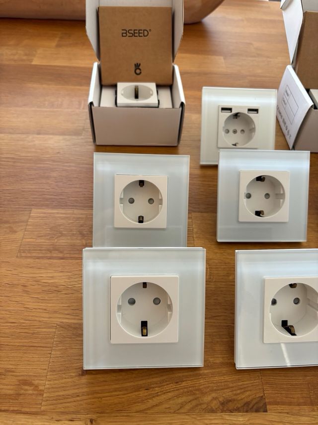 Enchufes Bseed cristal blanco (9 unidades)