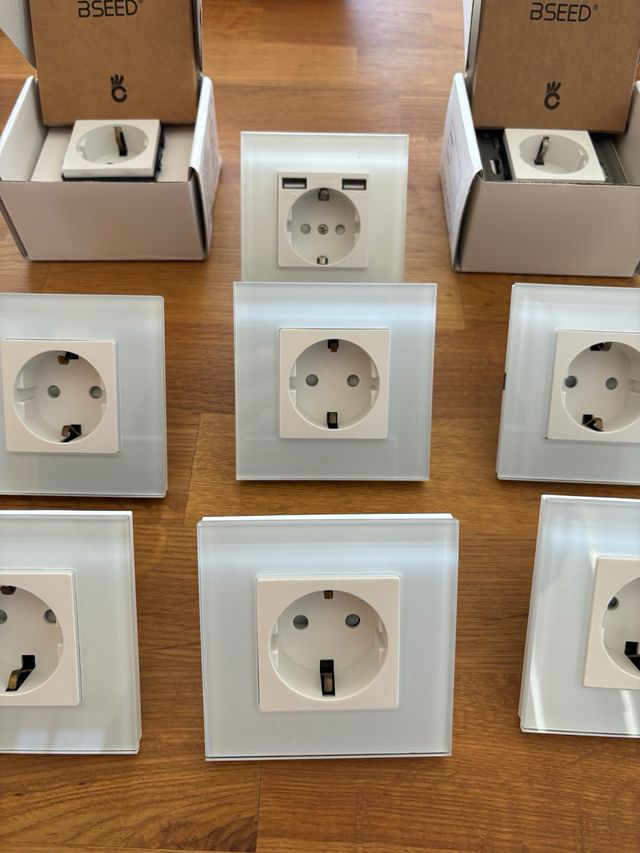 Enchufes Bseed cristal blanco (9 unidades)