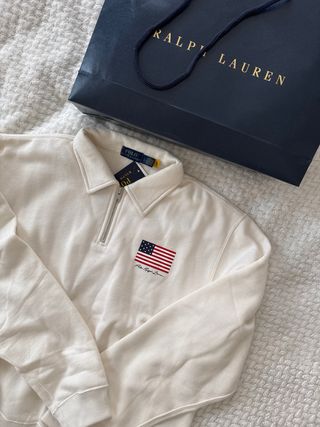 Polo Ralph Lauren Jersey Blanco Mujer