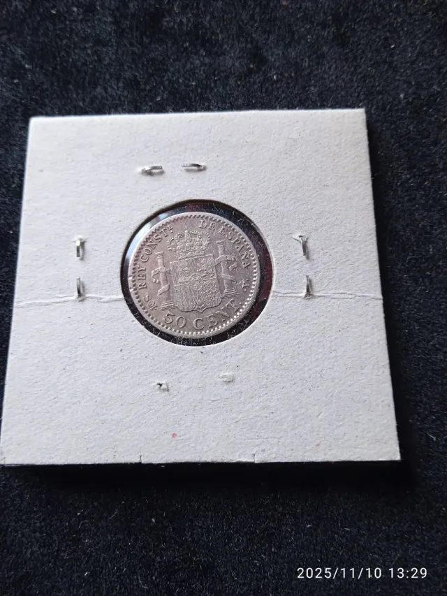 50 céntimos Alfonso XIII 1904-0-4 de plata
