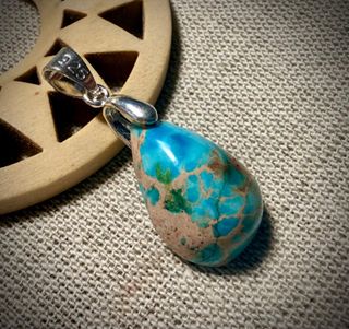 Colgante de Jaspe Turquesa en Plata