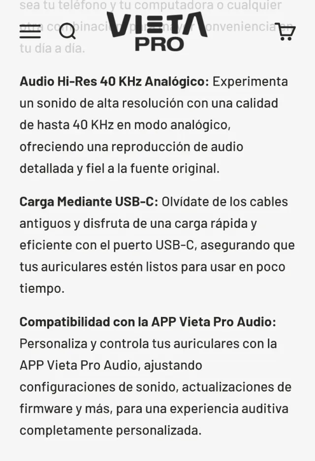 Auriculares Vieta Pro Calm 2
