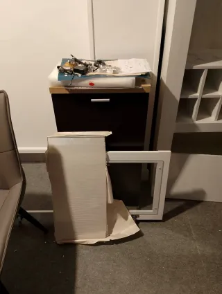 Zapatero de madera con dos cajones grandes - Expos