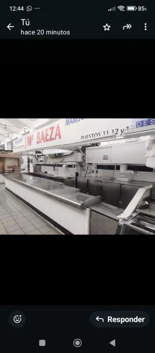 Puesto de pescado para mercado