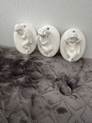 Decorazioni angeli in pietra (3 pezzi)