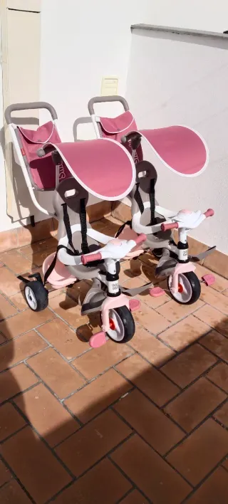 Bicicletas Smoby Gemelares Rosas