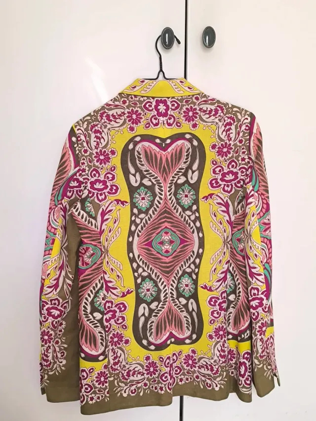 Chaqueta Zara Lino Multicolor