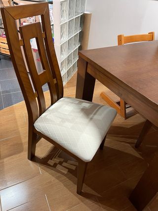 Mesa comedor madera maciza extensible