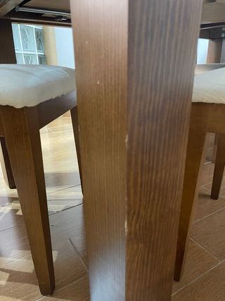 Mesa comedor madera maciza extensible