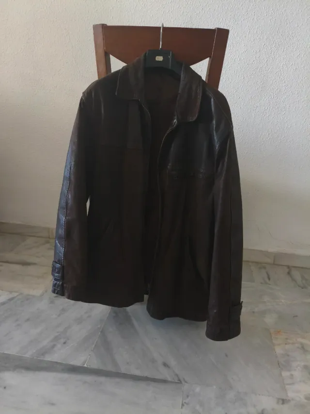 Chaquetón de piel para hombre