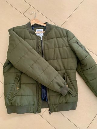 Chaqueta bomber verde militar chico XL