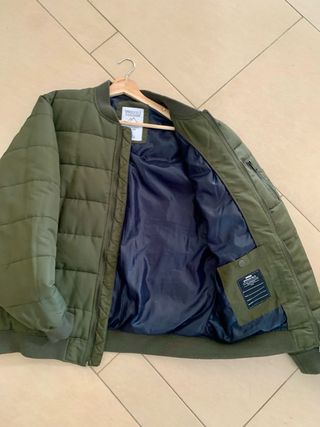Chaqueta bomber verde militar chico XL