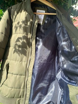 Chaqueta bomber verde militar chico XL