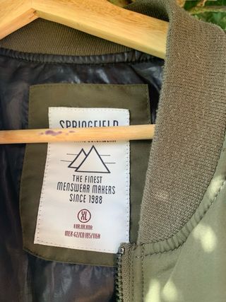 Chaqueta bomber verde militar chico XL