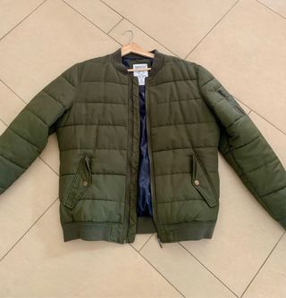 Chaqueta bomber verde militar chico XL