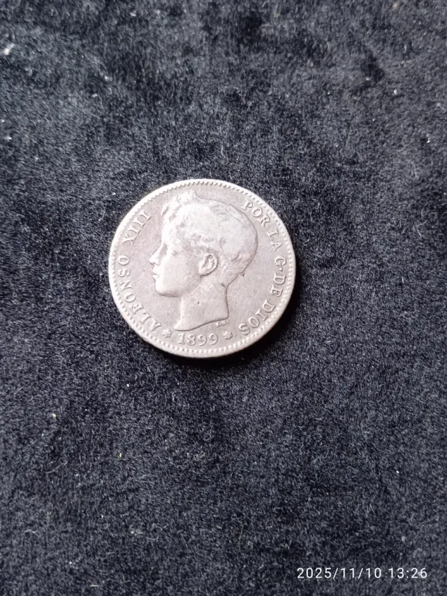 Alfonso XIII 1899 SGV peseta plata
