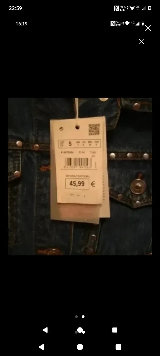 Chaqueta vaquera tachuelas talla 36 con etiqueta