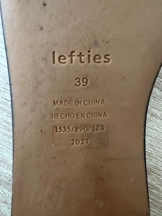 Sandalias Lefties T39 Mostaza Trenzadas