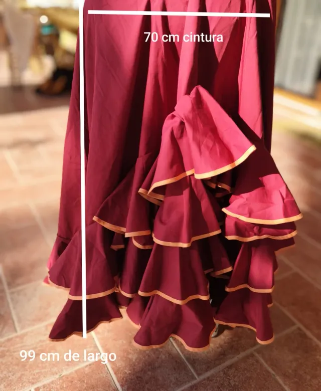 Maillot flamenca roja con volantes