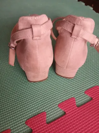 Zapatos tacón bajo rosa