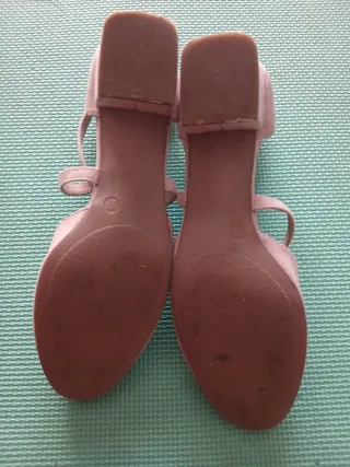 Zapatos tacón bajo rosa