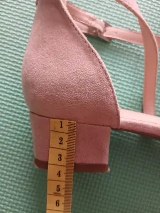 Zapatos tacón bajo rosa