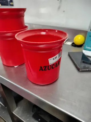 Contenedor Azúcar Rojo con tapadera