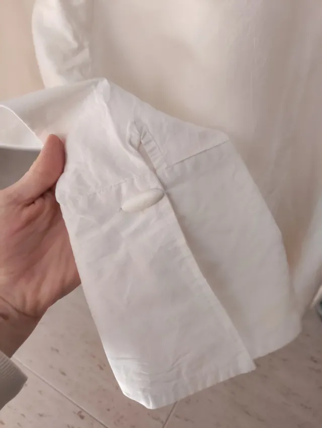 Camisa de seda 100% beige