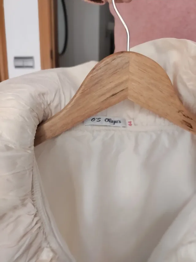 Camisa de seda 100% beige