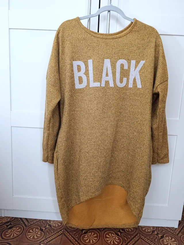 Jersey largo con estampado BLACK