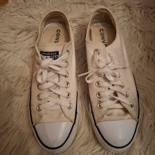 Converse plataforma beige y blancas