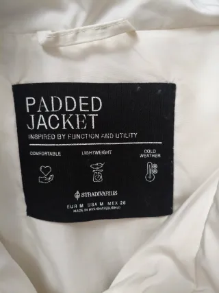 Plumas blanco acolchado