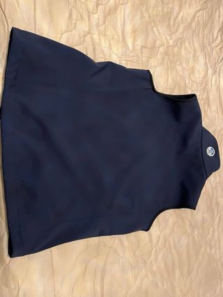 Gilet sportivo blu con zip