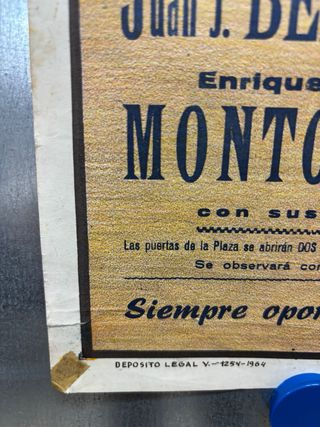 Cartel Toros Valencia 9 Julio 1967