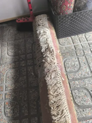 Alfombra Persa Pakistán Rosa Beige