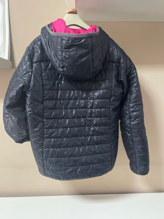 Chaqueta Quechua montaña trekking negra rosa