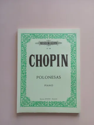 Partitura Chopin Polonesas Piano Edición Ibérica