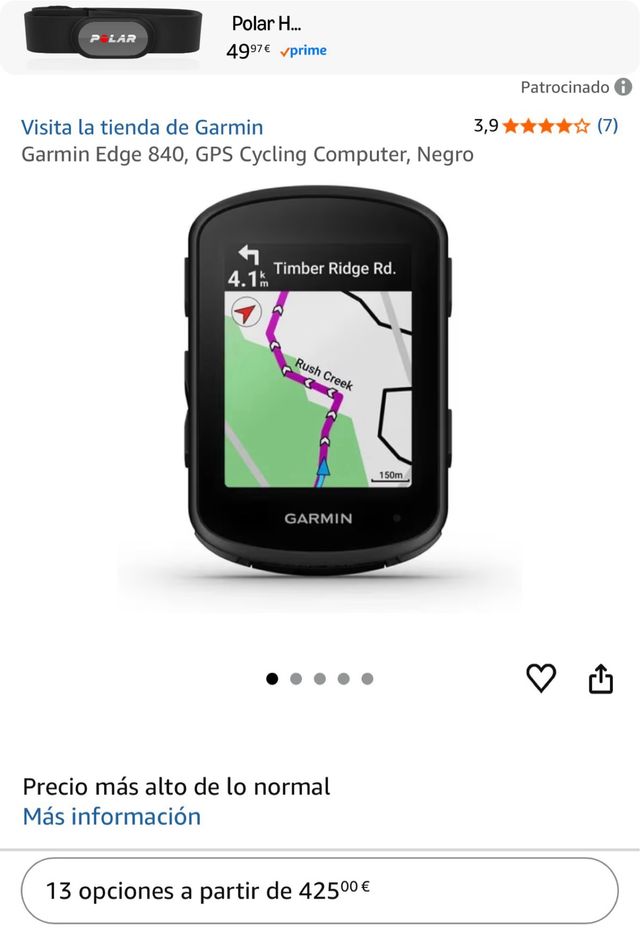 Garmin Edge 840 GPS Ciclismo Táctil