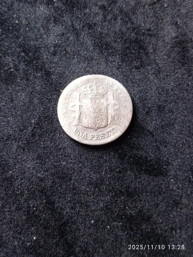 Alfonso XII 1876 DEM peseta de plata