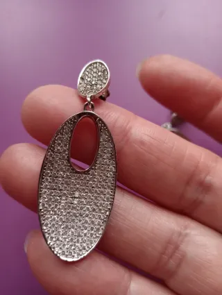 Pendientes plata y circonitas