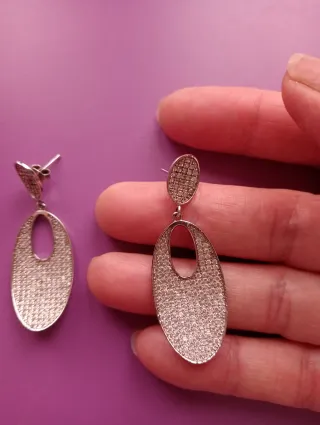 Pendientes plata y circonitas