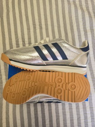 Zapatillas Adidas SL 72 Plata y Azul