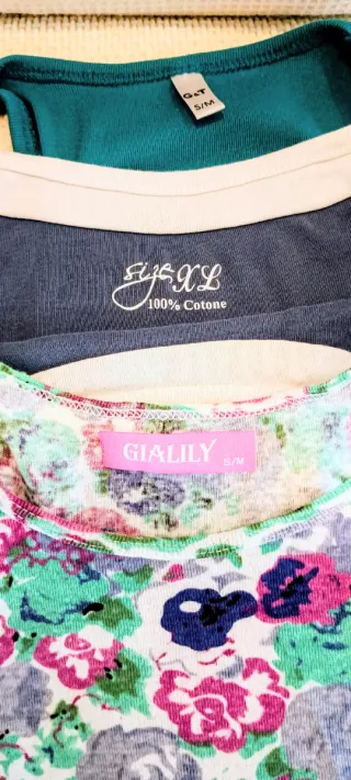 Canotte donna blu e verdi