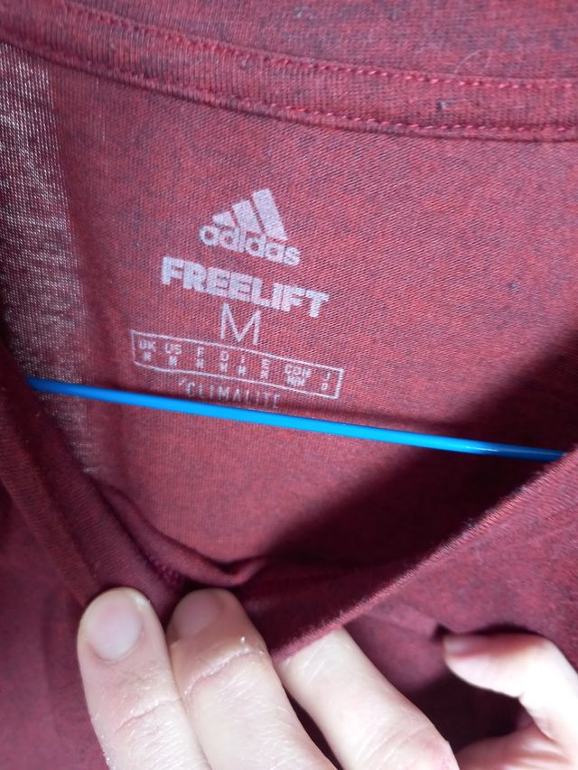 Camiseta Adidas Climalite granate talla M