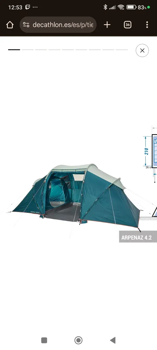 Tienda de campaña Arpenaz 4.2